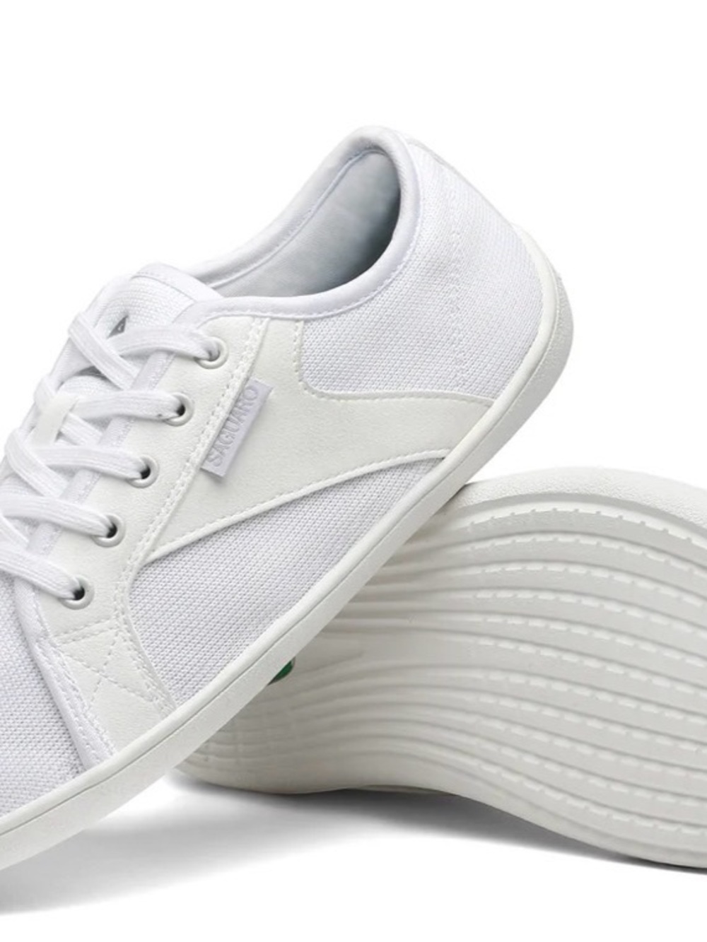Women’s Low-Top Barefoot White Sneakers - Minimal Casual Style